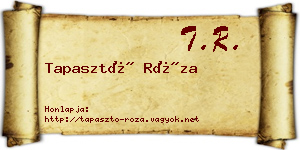 Tapasztó Róza névjegykártya