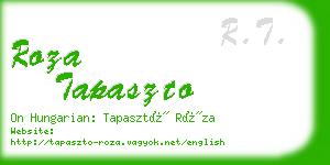 roza tapaszto business card